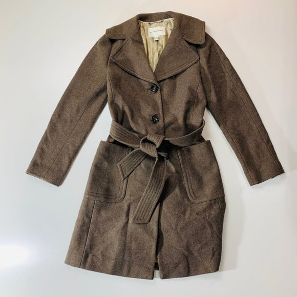 Banana Republic Jackets & Blazers - Banana Republic Wool Camel PeaCoat Tie Waist Small